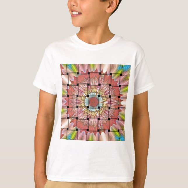 T-shirt Art inspiré par l'Afrique Imprimé- Design géométri (Devant)