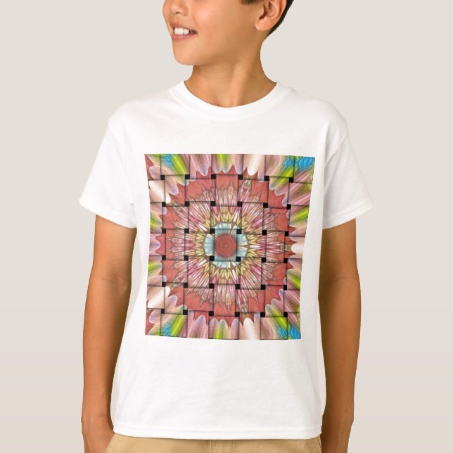 T-shirt Art inspiré par l'Afrique Imprimé- Design géométri (Devant)
