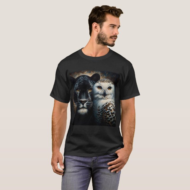 T-shirt Art Jaguar propre et noir (Devant entier)