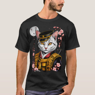 T-shirt Art japonais Chat Ninja Ukiyo-E Style Anime