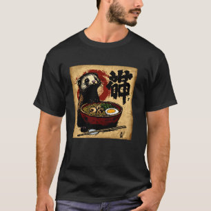 T-shirt Art japonais classique Amoureux de nouilles Faune