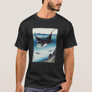 T-shirt Art japonais Manta Ray Kyosai Vintage Japon Artwor