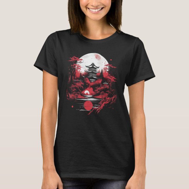 T-shirt Art japonais Nihonga Traditionnel japonais Peintur (Devant)