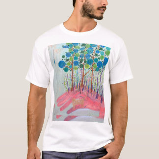 T-Shirt Art Japonais - Peinture à l'Huile de Forêt