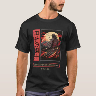 T-shirt Art japonais Samurai Vintage Fighter Anime Bushido