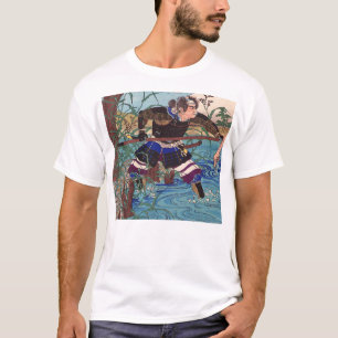 T-shirt Art japonais - un samouraï prêt à attaquer