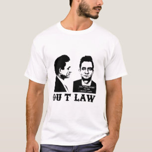T-shirt Art Johnny Cash Out Law Cadeaux Hommes Femmes Esse