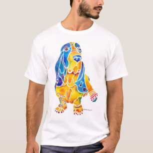 T-shirt Art lunatique de Basset Hound