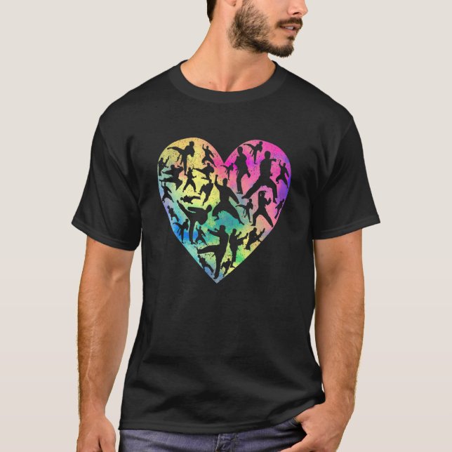 T-shirt Art martial Coeur Amour entraînement Karate Tae Kw (Devant)