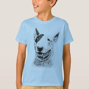 T-shirt Art mignon de chien de bull-terrier
