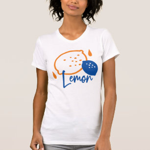 T-shirt Art minimaliste de la ligne de citron - Fruit d'ag