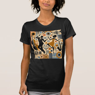 T-shirt Art minimaliste de l'ère du jazz du milieu du sièc