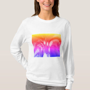 T-shirt Art mode glace et soleil d'hiver