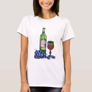 T-shirt Art moderne de vin et de raisins