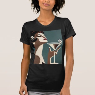 T-shirt Art Moderne du Milieu du Siècle La DIva Martini