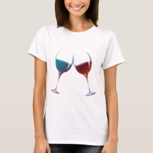 T-shirt Art moderne en verre de vin