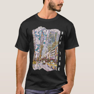 T-shirt Art Mosaïque Esthétique de New York City
