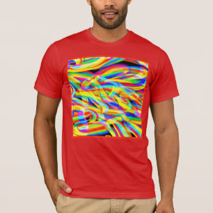 T-shirt Art Motif Néon Lumineux Et Coloré