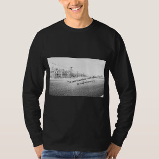T-shirt Art mural inspirant minimaliste noir et blanc