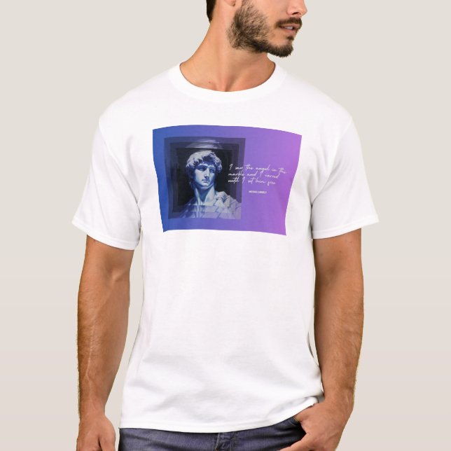 T-shirt Art Never Dies | Sculpture David (Devant)