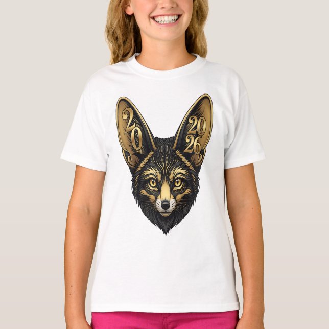 T-shirt Art noir et or année 2026 (Devant)