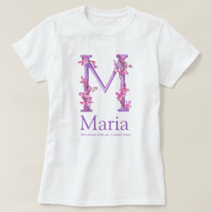 T-shirt Art nommé fait sur commande d'orchidée de
