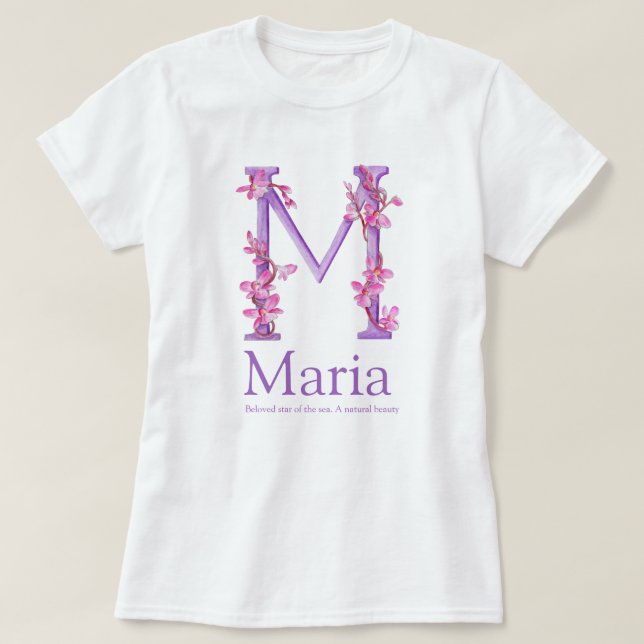 T-shirt Art nommé fait sur commande d'orchidée de (Design devant)