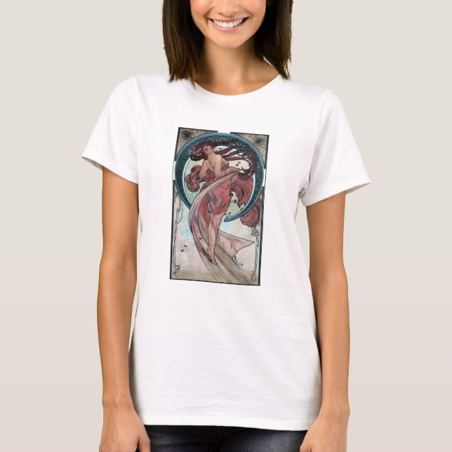T-shirt Art Nouveau Alphonse Mucha (Devant)