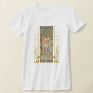 T-shirt Art Nouveau Alphonse Mucha - Réveil matinal