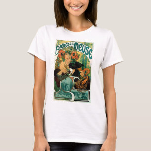 T-shirt Art Nouveau de Mucha : La la Meuse de Bieres De