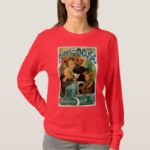T-shirt Art Nouveau de Mucha : La la Meuse de Bieres De
