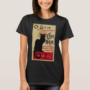 T-shirt Art Nouveau vintage, Ce Soir Chat Noir Chat Noir
