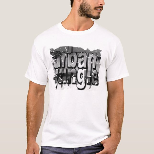 T-shirt Art numérique de Grunge en détresse Jungle urbaine (Devant)