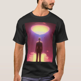 T-shirt Art Ovni Cool. Art Alien Coloré et Vibrant.