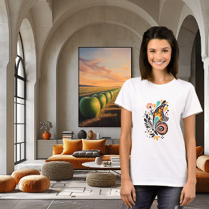 T-shirt Art papillon Abstrait coloré