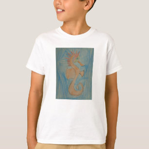 T-shirt Art par Enfants, Hippocampe, Hippocampe, Chemise