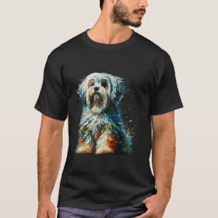 T-shirt Art polygonal maltais maltaises