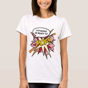 T-shirt Art Pop de Bande Dessinée Personnalisée Prêt à ÉCL