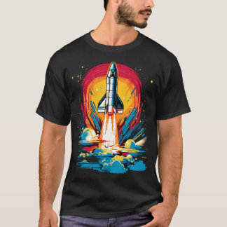 T-shirt Art Rocket Lancement Spatial Cadeaux Sciences Cade