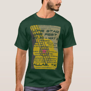 T-shirt Art solitaire d'affiche de Fest d'Uke d'étoile