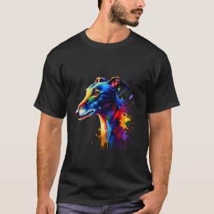 T-shirt Art Splash Lévrier Anglais Lévrier d'Agrement