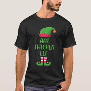 T-shirt Art Teacher Elf Christmas Family Matching Group