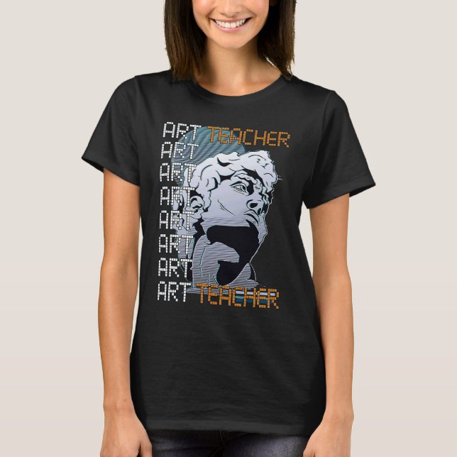 T-shirt Art Teacher School Paint Artist Portrait Painting  (Devant)