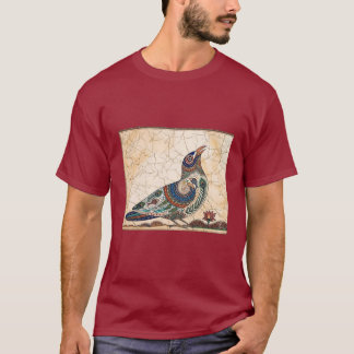 T-shirt Art traditionnel indien de l'oiseau folklorique -