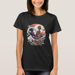 T-shirt Art Traditionnel Japonais Geisha La Grande Vague