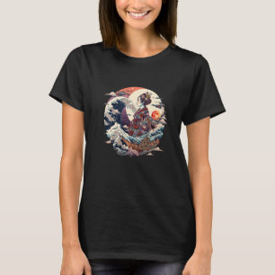 T-shirt Art Traditionnel Japonais Geisha La Grande Vague A