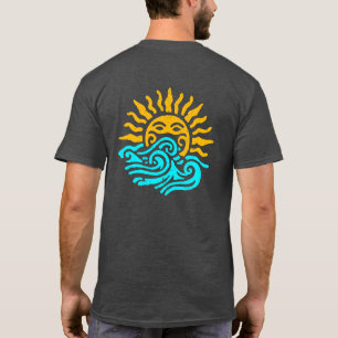 T-shirt Art tribal soleil et vagues océaniques