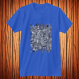 T-shirt Art urbain noir et blanc Art AI