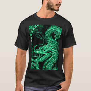 T-shirt Art vert chinois de dragon d'empereur