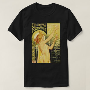 T-shirt Art vintage d'affiche d'absinthe